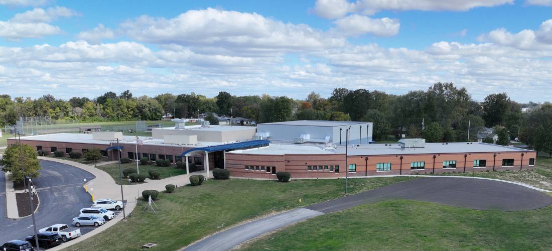 Exterior of a Midwest middle school