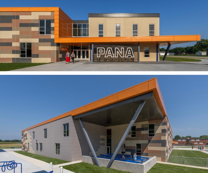 Exterior of a new elementary school