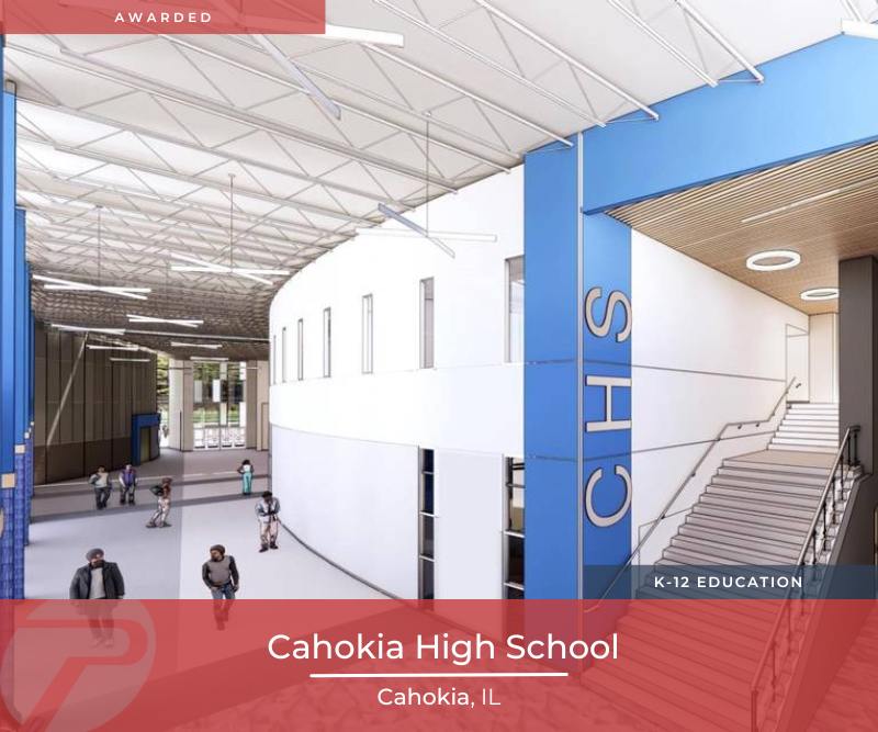 A rendering of the new Cahokia High School