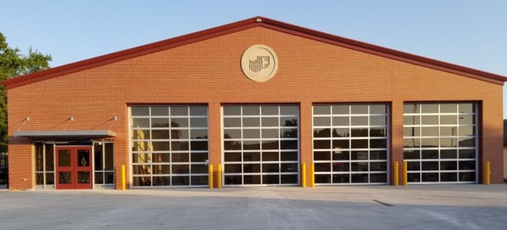 Exterior of a brick fire department