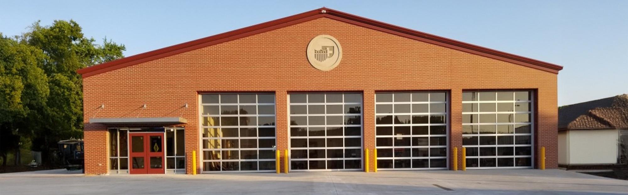 Highland Fire Station_Website Hero_2000x621 Exterior of a brick fire department