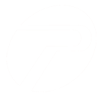 White oval with a P cut out