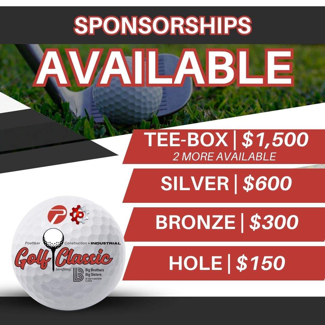 Graphic with a golf ball and listing sponsorship types