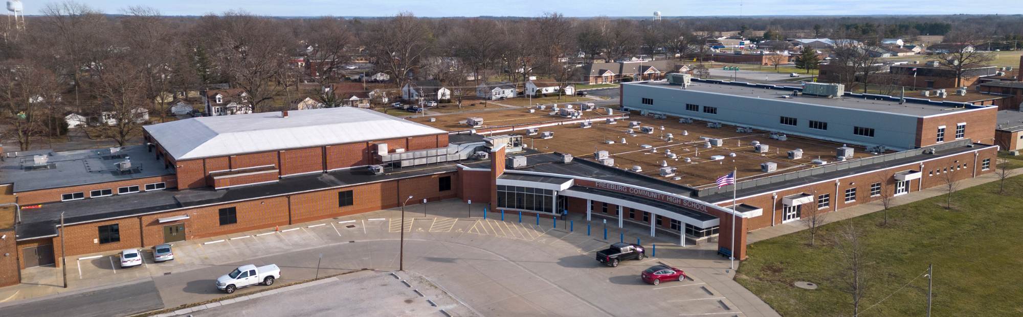 Aerial of Freeburg High School Building