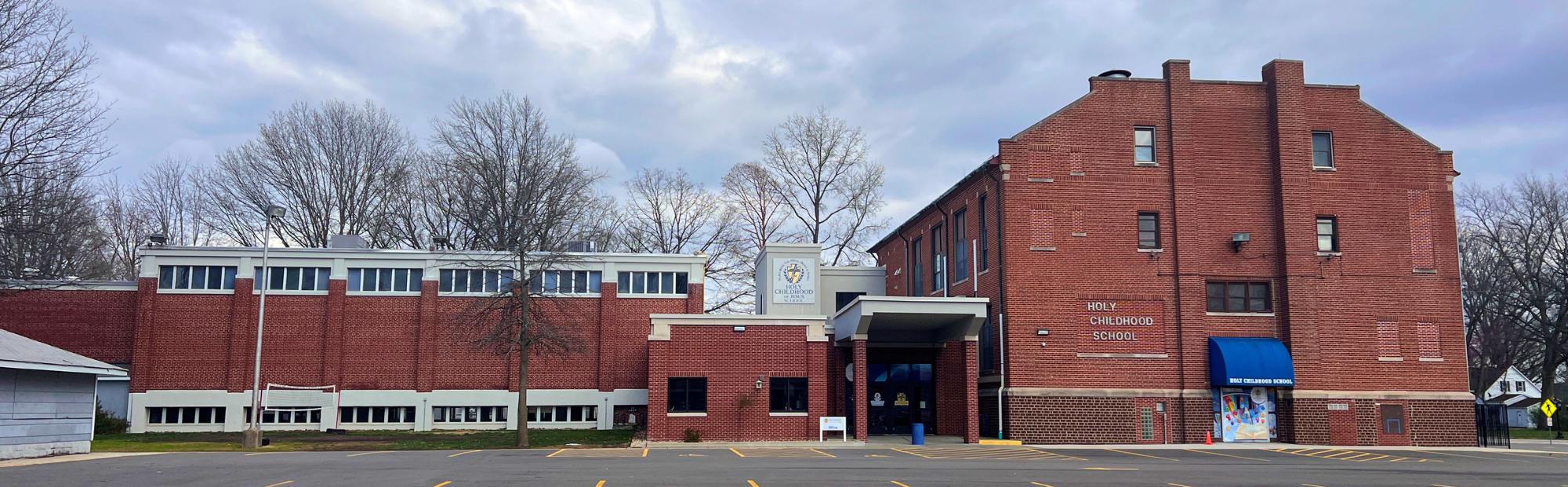 exterior brick building of an elementary school