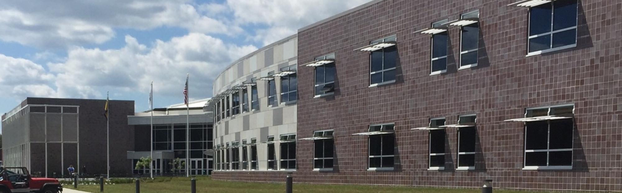 two story, brick exterior high school building
