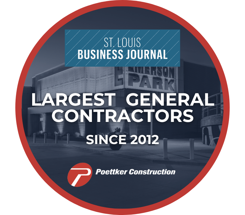 Ar. Louis Business Journal logo and text that reads "Largest General Contractors since 2012"