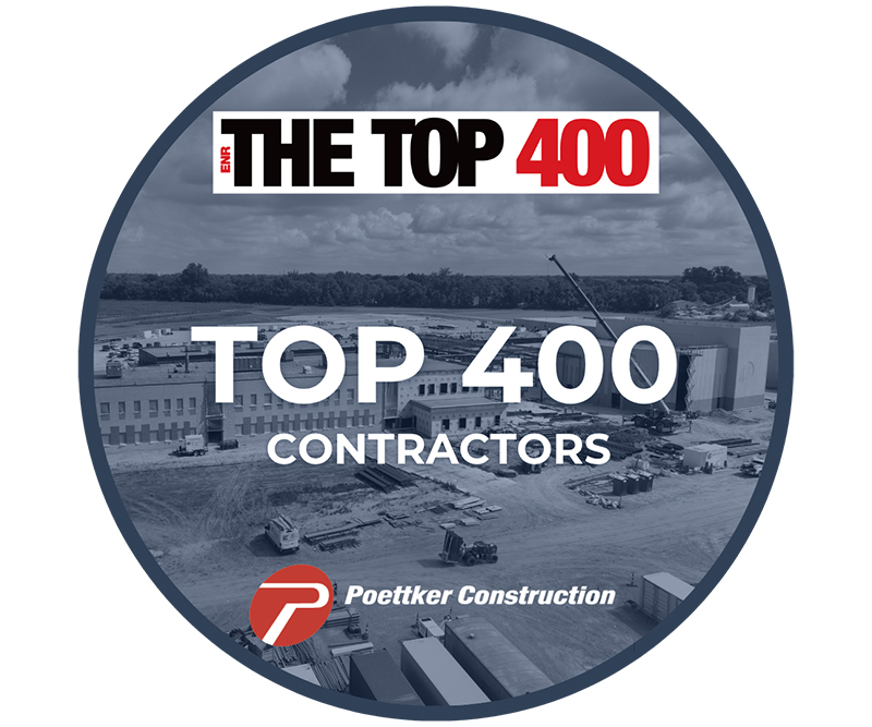 A building under construction with the words ENR Top 400 Contractor
