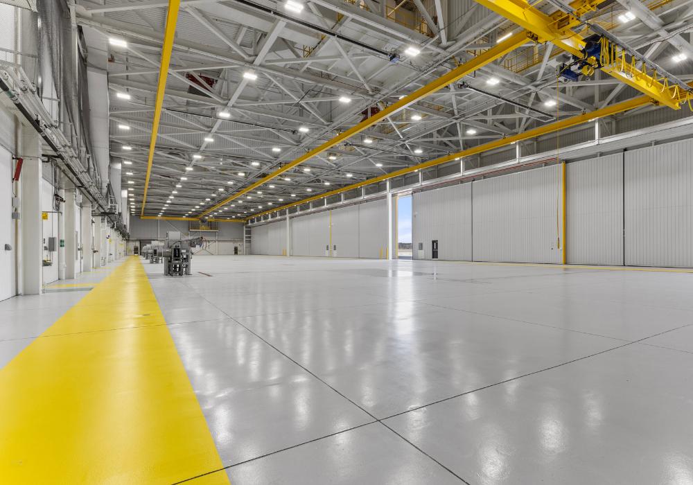 interior of a hangar bay