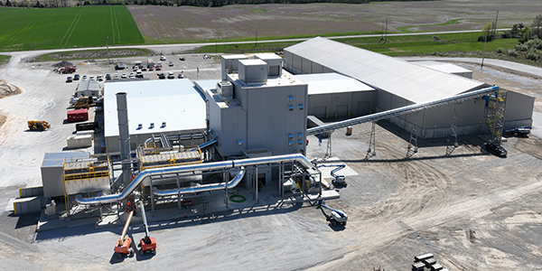 Exterior of a newly constructed industrial manufacturing facility